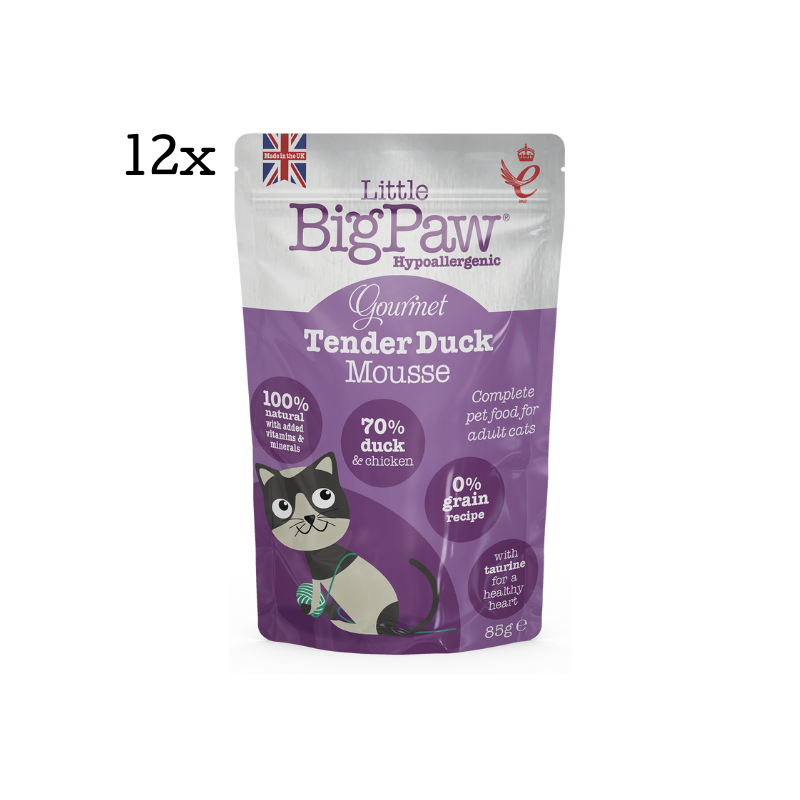 12x85g Gourmet Tender Duck Mousse For Cats