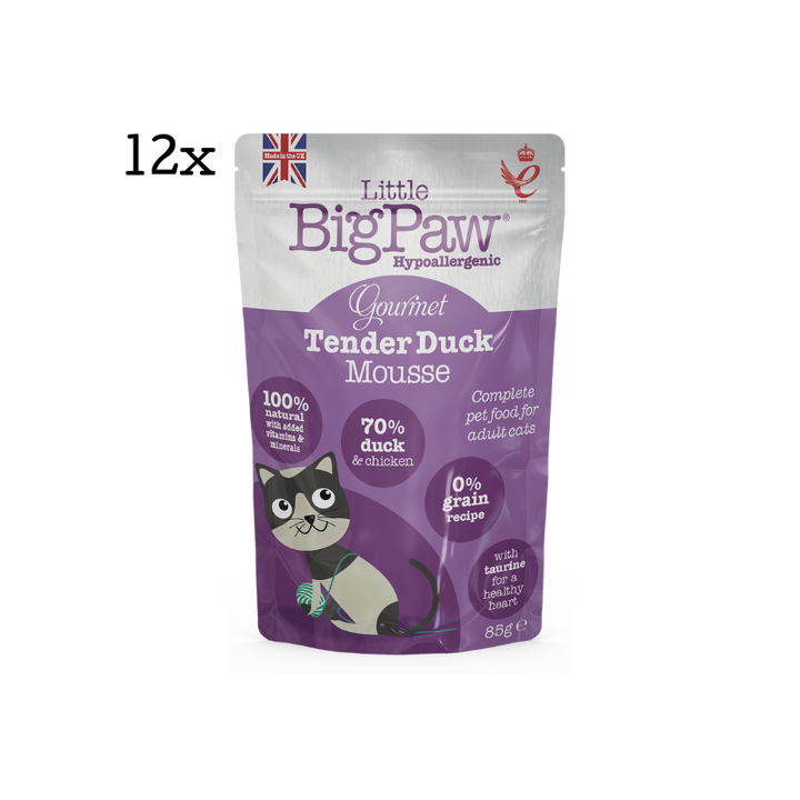12x85g Gourmet Tender Duck Mousse For Cats
