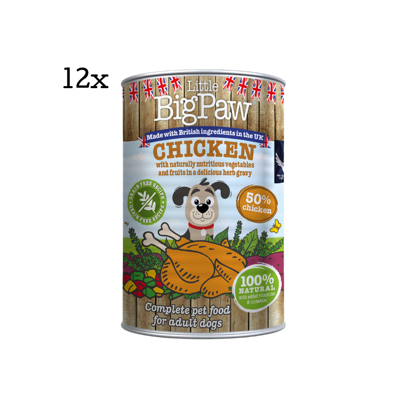 12x390g Chicken & Vegetable Wet Food in a Rich Herb Gravy