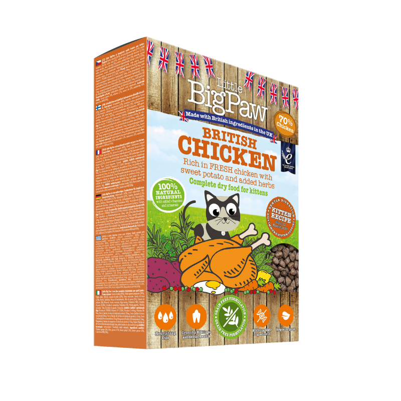 British Chicken Complete Dry Food Kittens Little BigPaw