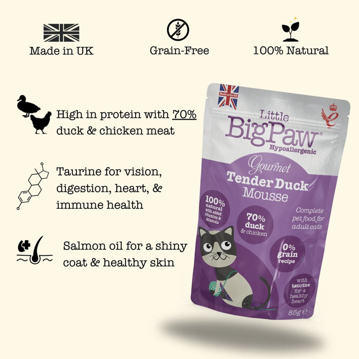 12x85g Gourmet Tender Duck Mousse For Cats