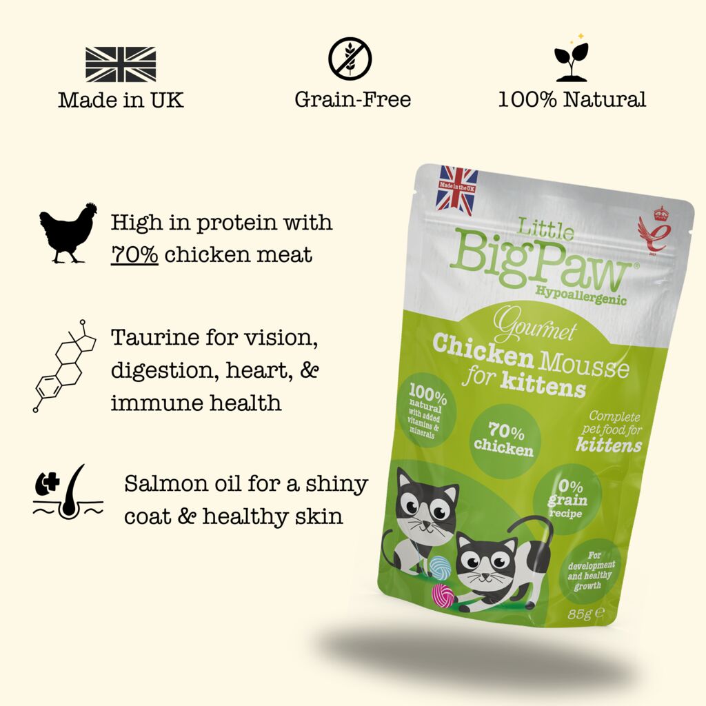 12x85g Gourmet Chicken Mousse for Kittens