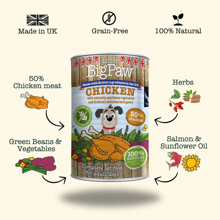 12x390g Chicken & Vegetable Wet Food in a Rich Herb Gravy