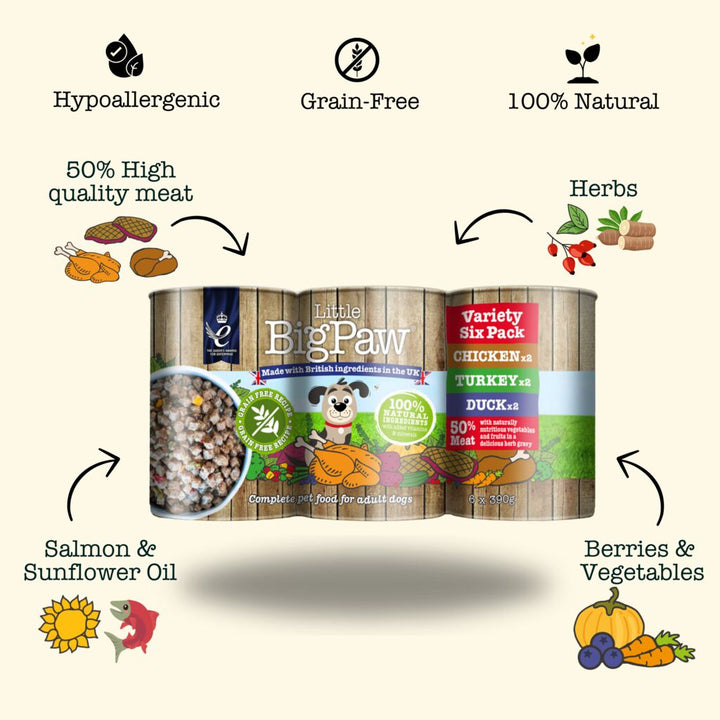 24x390g Little BigPaw Variety Tins