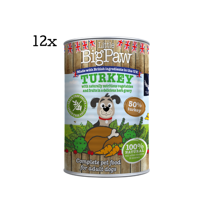 12x390g Turkey & Vegetable Wet Food in a Rich Herb Gravy