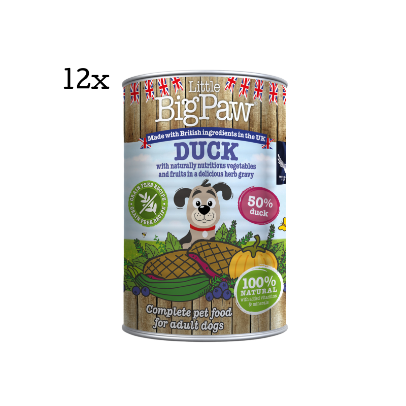 12x390g Duck & Vegetable Wet Food in a Rich Herb Gravy
