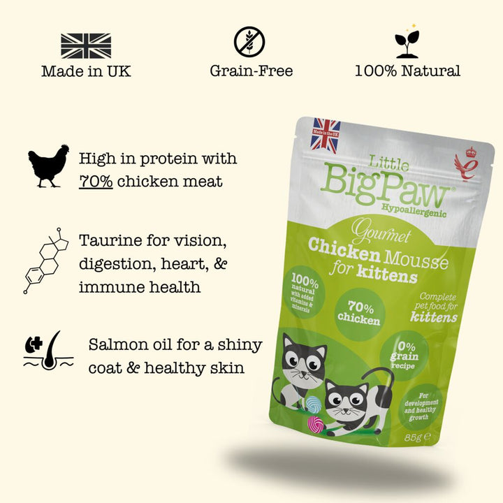 12x85g Gourmet Chicken Mousse for Kittens