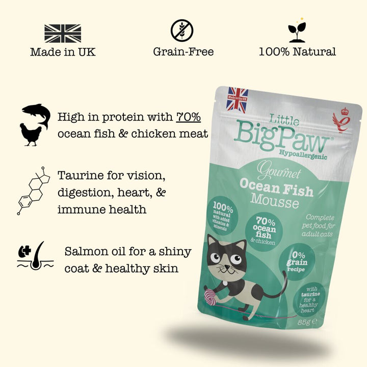 12x85g Gourmet Ocean Fish Mousse For Cats