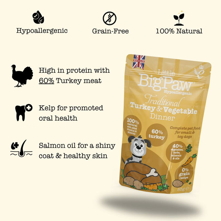 Traditional Turkey & Vegetable Dinner Pouches Big Pack