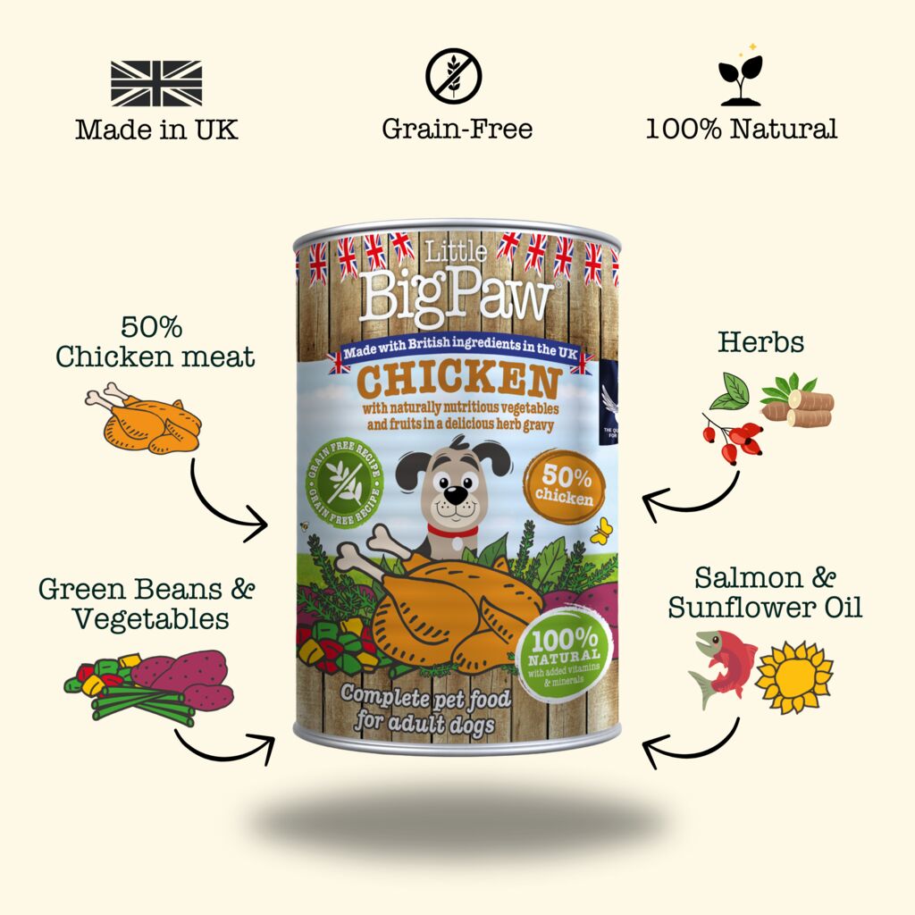 12x390g Chicken & Vegetable Wet Food in a Rich Herb Gravy