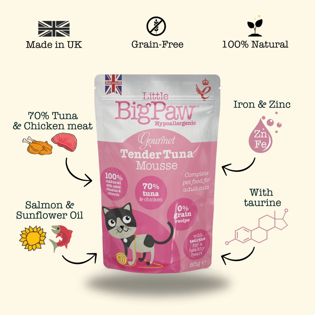 12x85g Gourmet Atlantic Tuna Mousse For Cats